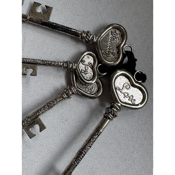 Set of 2 Vintage Pewter 8 Measuring Spoons Sunflowers And Hearts Silver & Bronze - Picture 5 of 8